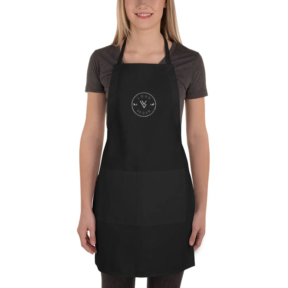 Embroidered Loud Vegan Apron