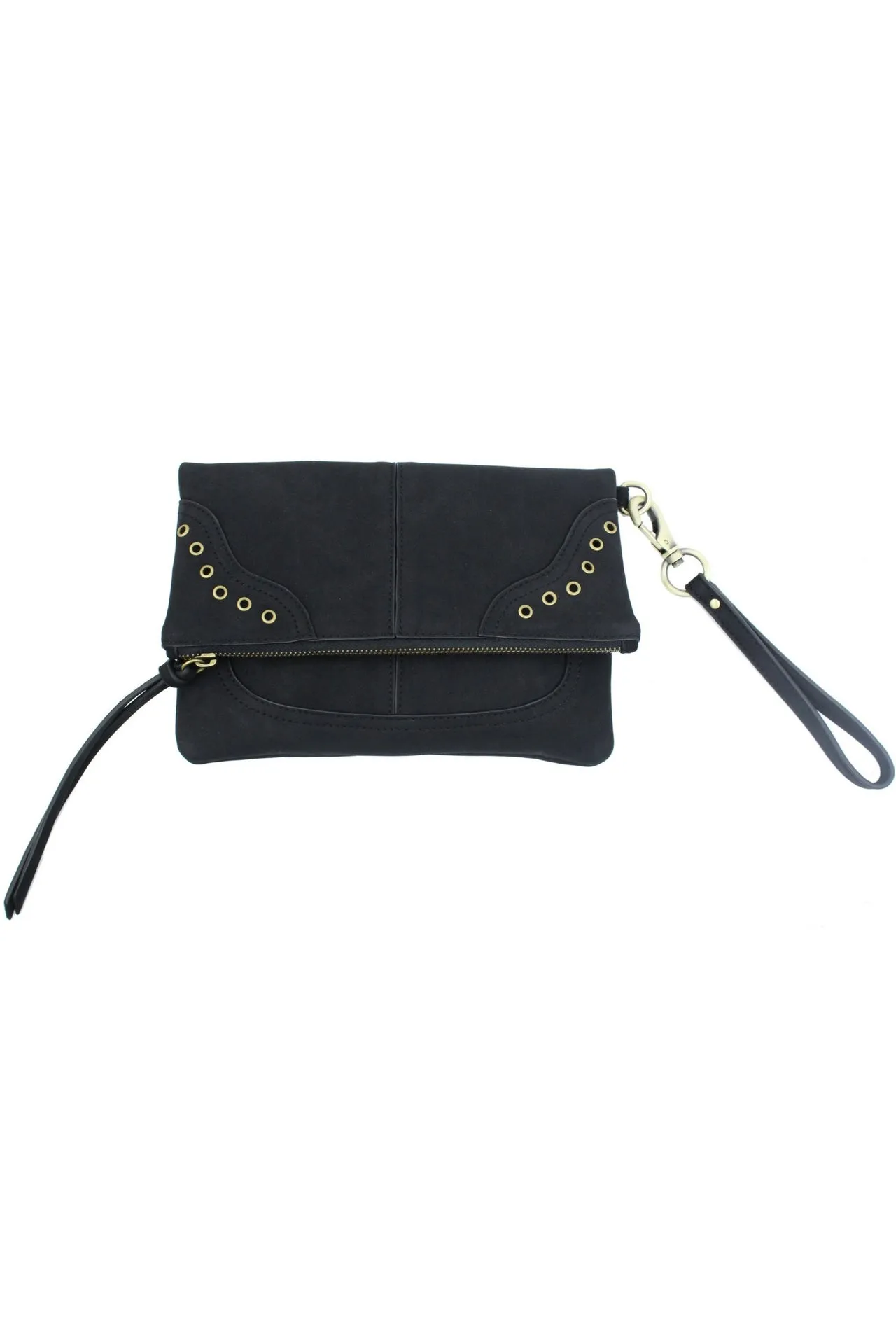 Lost Highway Foldover Wristlet in Black