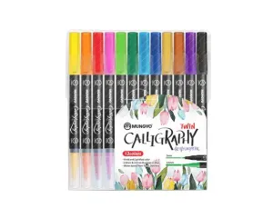 Mungyo Twin Calligraphy Pen Set 12pc