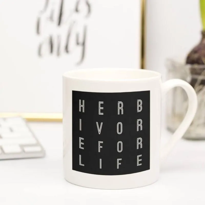 Personalised 'Herbivore For Life' Mug