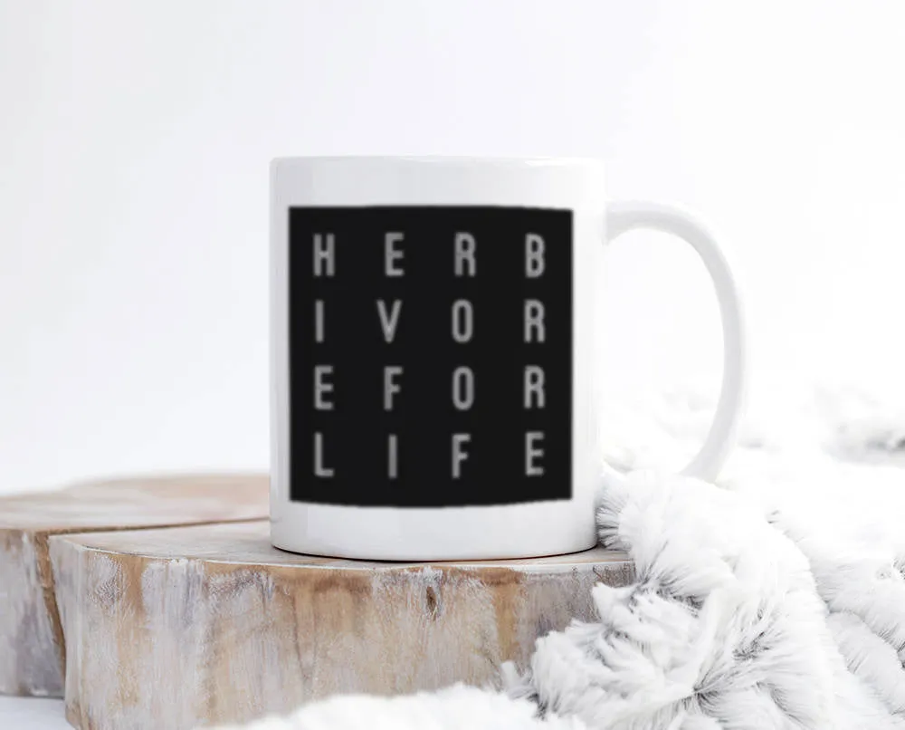 Personalised 'Herbivore For Life' Mug