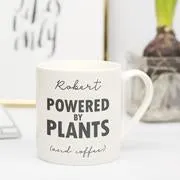 Personalised 'Powered By Plants" Vegan Coaster