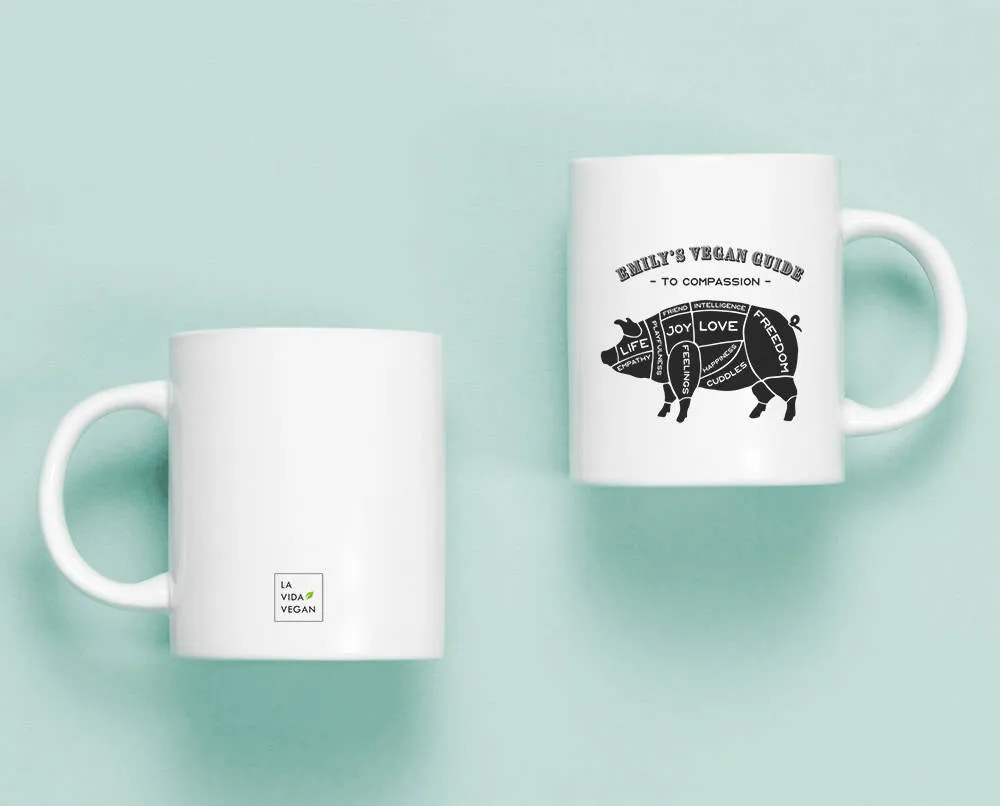 Personalised 'Vegan Guide To Compassion' Mug