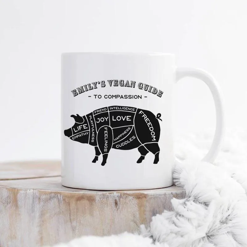 Personalised 'Vegan Guide To Compassion' Mug