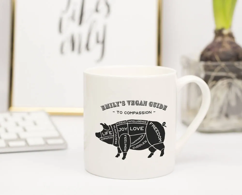 Personalised 'Vegan Guide To Compassion' Mug