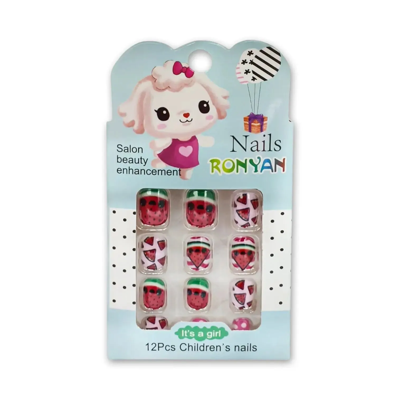 Ronyan Kids False Nails Set 12 Pcs