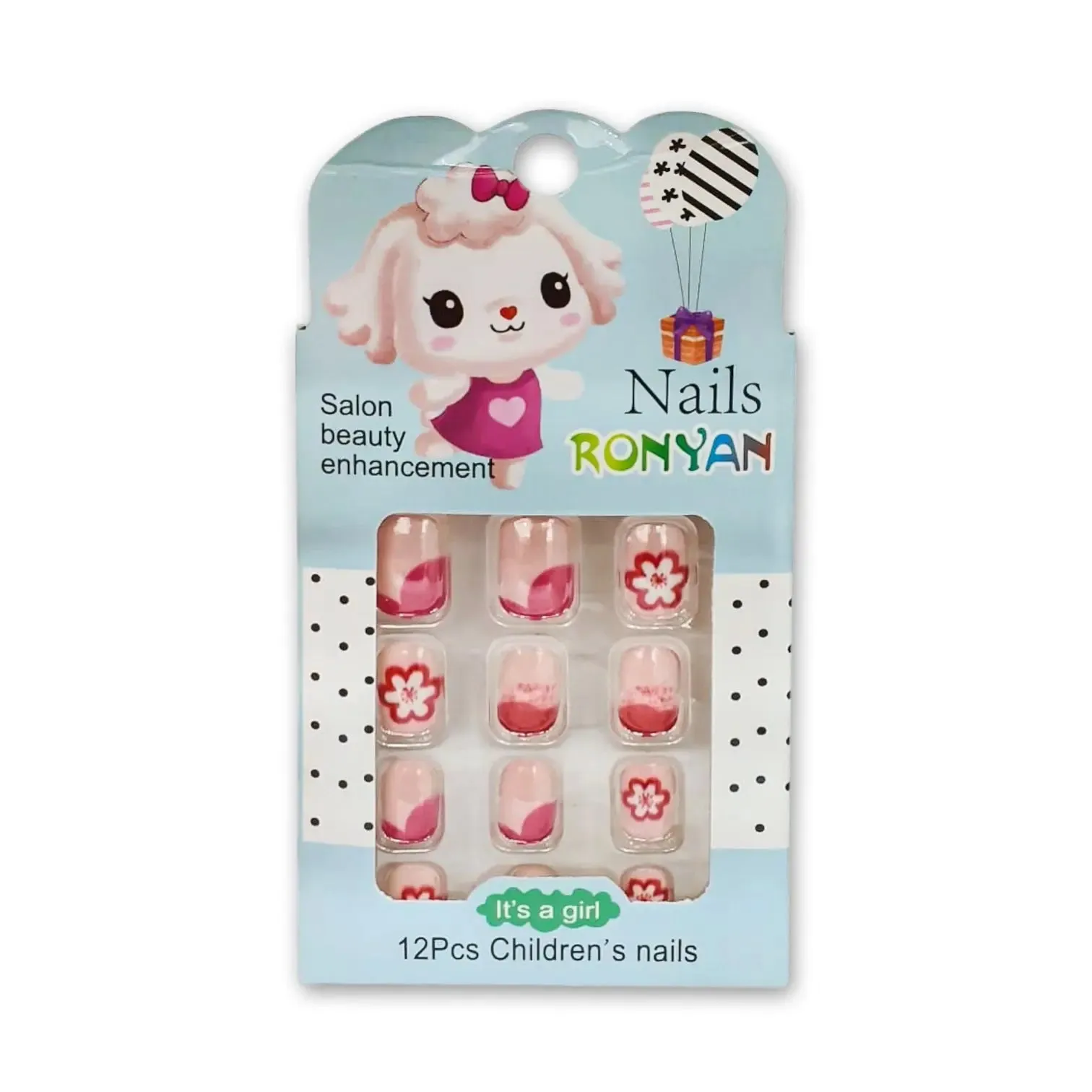 Ronyan Kids False Nails Set 12 Pcs