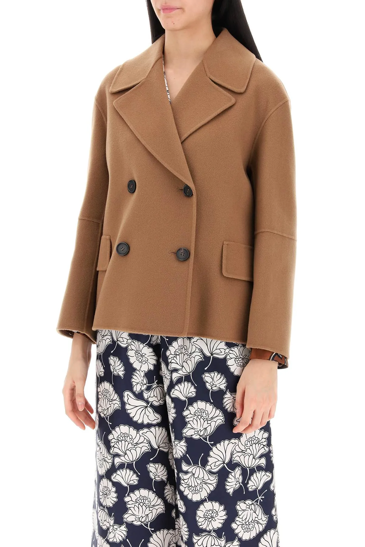 's Max Mara Cape Boxy Peacoat (Size - 44)