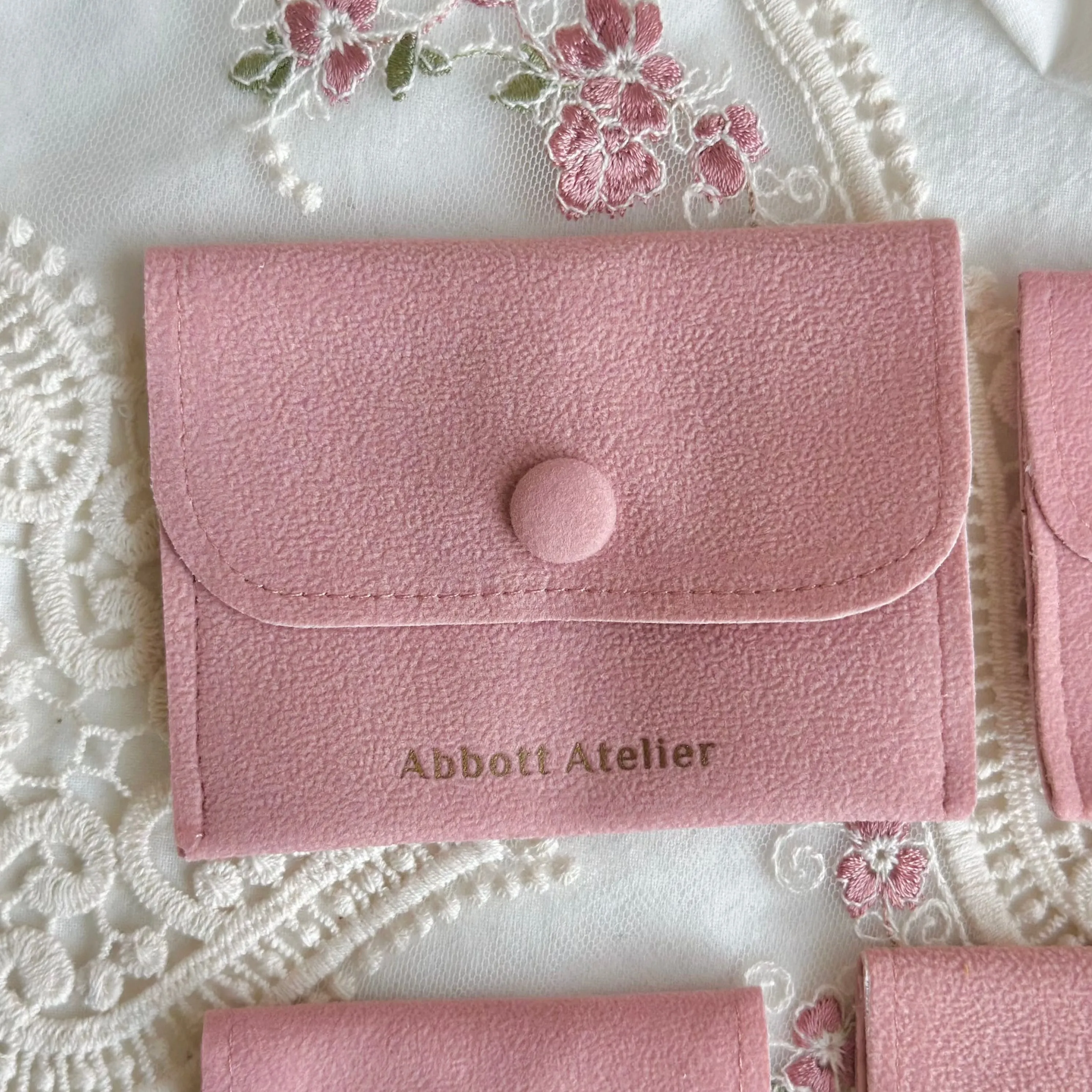 Vegan Suede Jewelry Pouch